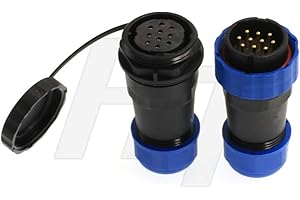 HANGTON CONNECT HangTon HE29 10 Pin Outdoor Wasserdicht Elektrische Stromversorgung 10A Rundstecker Stecker Buchse Kabel Stecker für 14AWG Drahtgewinde