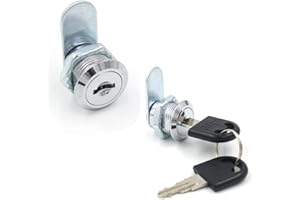 Androxeda Serratura per cassetta delle lettere con 2 chiavi in plastica 16 mm chiusura di sicurezza per cassetta postale serratura a camme serratura per ante dell'armadio