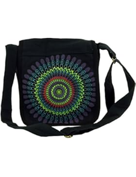 Guru-Shop Schultertasche, Hippie Tasche, Goa Tasche - Braun, Herren/Damen, Baumwolle, 25x25x7 cm, Alternative...