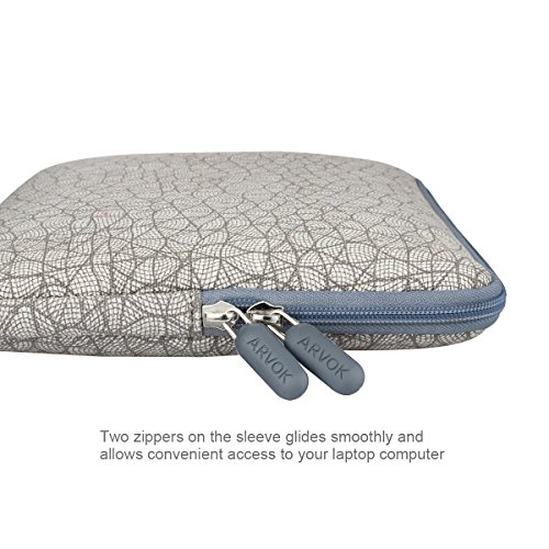 Arvok 11 11,6 12 Zoll Blatt Vene Grau Notebooktasche Laptoptasche Wasserfest Canvas-Gewebe Laptop Schutzhülle Bunte Muster Mit Extra-Tasche/Ultrabook/ Netbook Tasche/ Tablet Hülle Tasche/ Laptophülle Für Acer/ Asus/ Dell/ Fujitsu/ Lenovo/ HP/ Samsung - 5