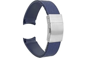 BBZ Gumowy silikonowy pasek do zegarka, 21 mm, wodoodporny, kompatybilny z modelami Longines, Conquest, HydroConquest L3, składana klamra, akcesoria