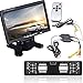 Produktbild Rückfahrkamera-Set,7" TFT-LCD-Monitor und 4 LED IR EU Nummernschild Rückfahrkamera, IP68 Wasserdichte,für Auto Bus LKW Schulbus