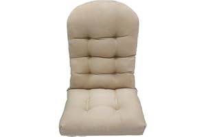 Gereton Patio Chair Cushion Chair, High Back Rocking Chair Cushion, Soft Chair Cushion Pad, Indoor Outdoor Furniture Chair Cushions Pads with Straps