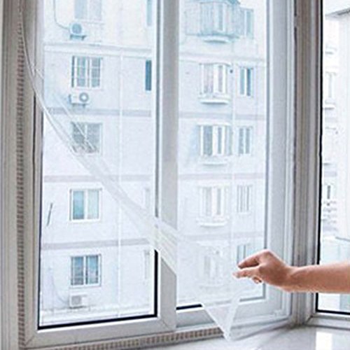 LUFA Anti Moskito-Fliegen-Wanzen-Tür-Fenster-Schirm-Netz-Ineinander greifen Self-Adhesive Sticky Weiß&130*150CM
