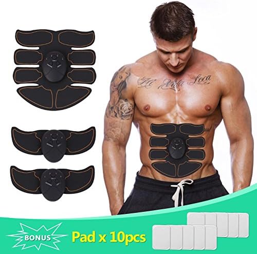 EMS Muscle Stimulator,Yiitay Electronic Abdominal Muscle Toner Abs Trainer with Supporting Belts, Abdominal Toning Belt EMS Muscle Stimulator, Body Fitness Training Machine Home Gym Training Gear For Men Women