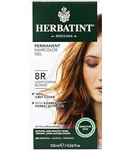 Herbatint Permanent Herbal Haircolour Gel 8R Light Copper Blonde - 135 Ml