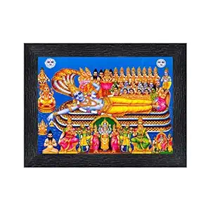PnF Vishnu laxmi ji Religious Wood Photo Frames with Acrylic Sheet (Glass) for Worship/Pooja(photoframe,Multicolour,8x6inch)-22365