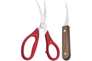 Cabilock 2 Pièces Ciseaux à Crevettes Crevettes Nettoyage Éplucheur Fruits de Mer Ciseaux Cuisine Coupe-Nourriture Outil