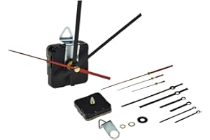 CHILITEC GMBH Quarz Uhrwerk mit Metall Uhrzeiger Ersatz-Uhrwerk mit 3 Zeigersätzen Batterie 1x AA/Mignon Uhrenbau Set Aufhänger