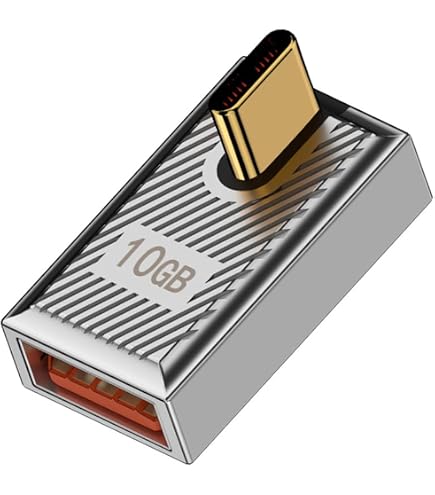 GELRHONR Adattatore da USB C a USB 3,1 a 90 gradi, adattatore OTG