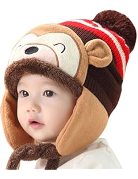 Happy Cherry Baby Kleinkind Wintermütze mit Ohrenschutz für Jungen und Mädchen - Farben Wählbar
