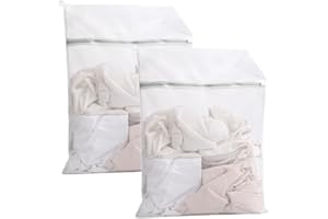 ILLUVA Wäschenetze Wäschebeutel für die Waschmaschine, 2 Stück Wäschetasche Wäschebeutel Laundry Bag für Bluse, Schuhe,Unterwäsche (40x50cm)