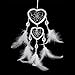 Produktbild H.W.T Kleine Handgefertigte Traumfänger Traditionelle Dreamcatcher Herz Form Design Style Feder Auto/Wand Hängende Dekoration Ornament Weiß