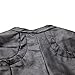 Chinaface Boy's Trendy Stand-Collar PU Leather Spring Moto Jacket Black-S