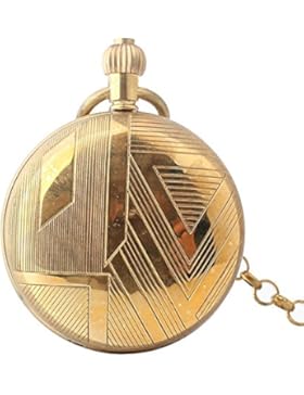 XLORDX Luxus Taschenuhr Herren Damen Vintage Retro Bronze Openwork Handaufzug Mechanische Skelett Uhr Pullover...