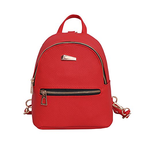 Longra Nuovo zaino da viaggio borsa zaino scuola femminile (Rosso)