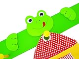 Bieco 23000011 – Kindergarderobe Frosch mit 5 Haken ca. 60 cm - 3