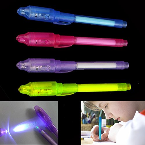 Preisvergleich Produktbild Dazzling Toys Invisible Ink Pen und Light - 4er Pack (D200)