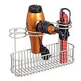 ORDEN EN EL BAÑO: El soporte para secador de pelo, plancha del pelo y otros accesorios de peluquería es la solución ideal para organizar ordenadamente y a la vista los utensilios de peluquería.