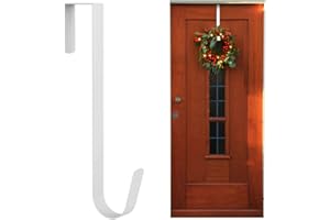 ANSIO Support de Couronne de Noël pour Porte d'entrée, 31,7 cm, pour décoration de Noël – Lot de 1 – Blanc