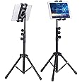 techlife solutions Telescopic Tripod Tablet Stand for Tablets/iPad/Smartphones | Size Range 6" to 13" | Tablet Floor Stand for iPad (Stretch Arm - Tripod)
