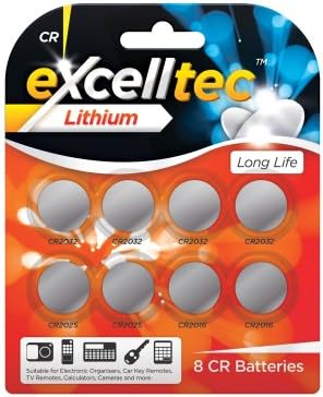 CR BUTTON BATTERIES CR2032 CR2025 CR2016 PACK OF 8