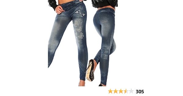 Pencil Jeans Tights Trousers Blue 