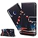 Produktbild HMTECH Galaxy A40 Hülle,Für Samsung Galaxy A40 Handyhülle Viele Planeten Flip Case PU Leder Case Cover Magnet Schutzhülle Ständer Handytasche für Samsung Galaxy A40,YB Red Planets
