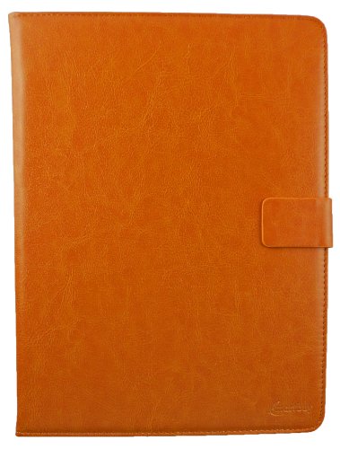 Emartbuy® Schwarz Eingabestift + Universalbereich ( 8 – 9 Zoll ) Orange PU Leder Multi Winkel Folio Executive Case Cover Wallet Hülle Schutzhülle mit Kartensteckplätze Geeignet für Gigaset QV830 8 Zoll Tablet - 2