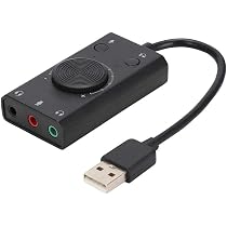 Carte Son USB Externe MEIRIYFA 7.1 Surround - Pour PC/Casque - Effets Gaming - Plug & Play