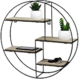 wandregal rund gold Einfache Wandmontage, da die Aufhängung auf der Rückseite bereits angebracht ist