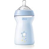 Chicco Natural Feeling Anti-Kolik biberon 6 aylık 330 ml, yumuşak ve esnek silikon vantuzlu bebek şişesi, emzirme i&ccedil;in uygund