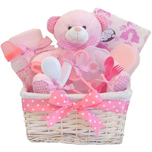 Belle DELUXE LARGE Large Baby Girl Gift Basket / 11 NEWBORN ESSENTIALS / Baby Hamper / Baby Shower Gift / New Arrival Gift / FAST DISPATCH