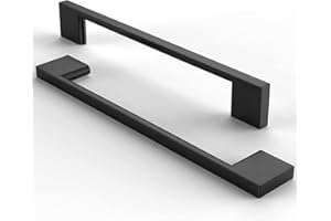 FURNIWARE Confezione da 10 Maniglie per mobili,Maniglie per mobili in spazzolato, maniglie per cucina, Maniglie per mobili per cassetti, mobili,distanza tra i fori 160 mm-Noir mat