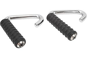 Pwshymi Maniglie per Trazioni, Impugnatura Comoda ManigliePalestra Ad Alta Resistenza Acciaio e TPE a Forma di C Universali per Il Fitness