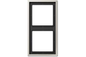 JUNG ES2982 Marco, Acabados Metálicos, Acero, Doble, 81 X 152mm