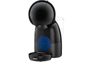 Krups Nescafé Dolce Gusto Piccolo XS Krups KP1A08, Cafetera de cápsulas 15 bares, capacidad 0.8L, bebidas frías o calientes, Modo Eco, 30 tipos café, bandeja regulable 3 alturas, negro y azul