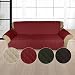 Produktbild KINLO® Sofahusse 3 Sitzer 167x165 Weinrot sofa überwurf 100% Baumwolle Füllung sehr weich Sofa Abdeckung Top Qualität Sesselauflage aus Polster Material Umweltschutz schonbezug couch Elastisch 2 Jahren Grantie