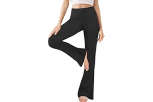 Zilams Pantalones de Yoga para Mujer Cintura Alta Bootcut Yoga Pants Acampanados Pantalones de Jazz Trabajo Elasticos Comodos Casual Flared Leggings Deportivos Pantalon para Fitness Entrenamient