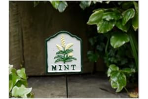 GIFTS DIRECT 2 U Metal Herb Markers Plants Labels Garden Sign Outdoor Herbs Tags Heavy Duty (Mint)