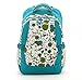 LCY Smart Organizer System Backpack Baby Changing Bag Light Blue Flowers