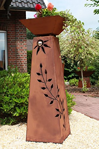 Rost Säule konisch + Schale RS72+S11 XL Säule "kostenloser Versand" Blumen Deko Garten Rostsäule + Rostschale