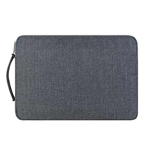 Acxeon Business Laptop Netebook Hülle Sleeve Tasche einfachen Stil Wasserabweisendes Nylongewebe Notebook Sleeve für MacBook Air / Pro Retina, Surface pro4, Ultrabook /Netbook (13.3″, Grau) - 4