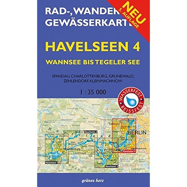 Rad Wander Und Gewasserkarte Havelseen 4 Wannsee Bis Tegeler See Mit Spandau Charlottenburg Grunewald Zehlendorf Kleinmachnow Massstab Berlin Brandenburg Massstab 1 35 000 Gebhardt Lutz Amazon De Bucher