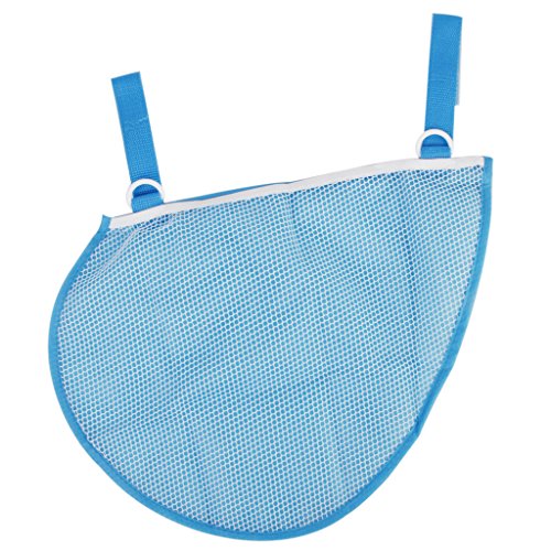 Baby Pram Stroller Hanging Mesh Net Bag 35 x 30cm (Blue)