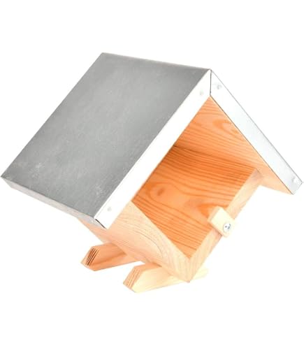 Mangeoire à Oiseaux Avec Beurre D'Arachide Esschert | Maison En Bois Et Toit Tôle, Pot Inclus 340g | Pour Oiseaux Sauvages