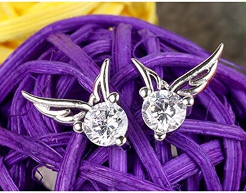 shining Korean style Angel Wings s925 silver stud earrings