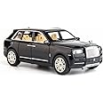 BDTCTK 1/24 Scale Rolls-Royce Cullinan SUV Model Car Toy, Zinc Alloy Pull Back Toy diecast Cars with Sound and Light for Kids Boy Girl Gift(Black)