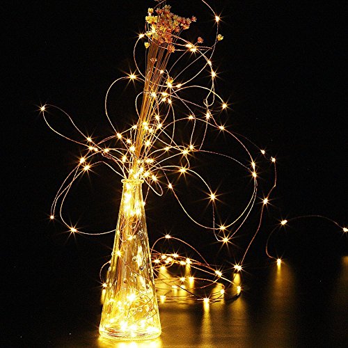 GDEALER 2er Stück 6M 60 LEDs Lichterkette 8 Modi Außenbeleuchtung Batteriebetrieben Kupferdraht Wasserdicht IP65 mit Fernbedienung und Timer für Outdoor, Innenbeleuchtung, Garten, Hochzeit, Party, Weihnacht und Haus Deko – Warmweiß … - 4