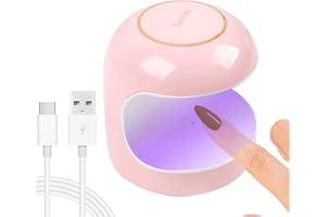YINGJEE Mini LED Nail Lamp,18W UV Lamp for Gel Nail Polish,Curing Lamp Quick Nail Dryer,Portable UV Lamp,Cute Size for Nail Design DIY Manicures,for Nail Artist Beginner at Home Or Salon